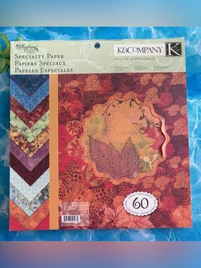 K&Company Alleghany Plum Specialty Scrapbook Paper Pad ~ 60 sheets ~ K & Co